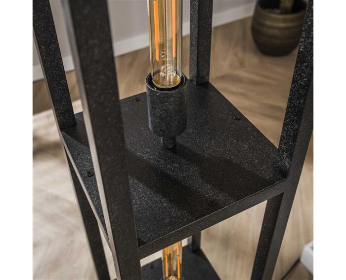 Vloerlamp 4L Quadra - Artic zwart