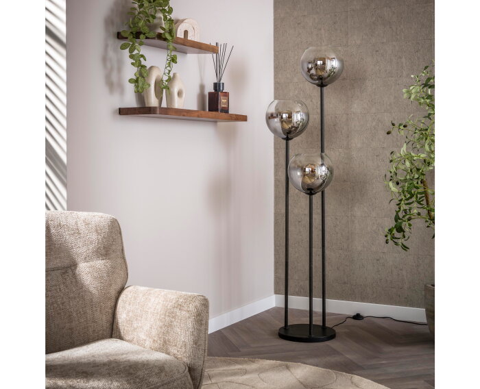 Vloerlamp Bubble Shaded 3L - Artic zwart