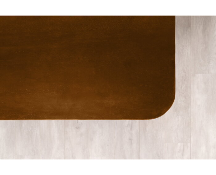 Eettafel Florence rechthoek afgerond glad 300x110 cm - Bruin | Meubelplaats