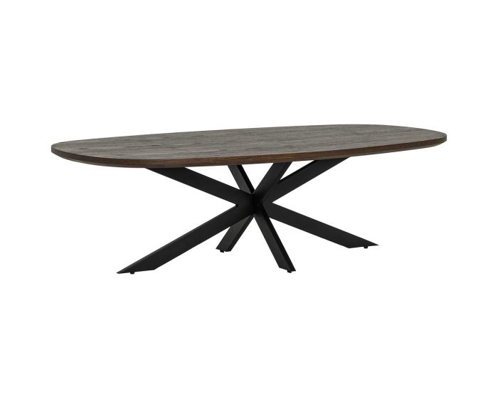 Salontafel San Marino Deens ovaal eikenhout 135x70 cm - Bruin