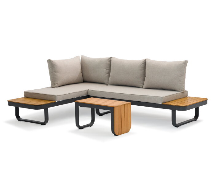 Samos alu.multifunct.loungeset taupe FSC 100%