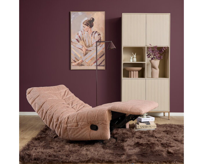 Relaxfauteuil Zen - Draaibaar & Verstelbaar - Aragon stof - Pink - 78&times;97&times;90 cm - Starfurn