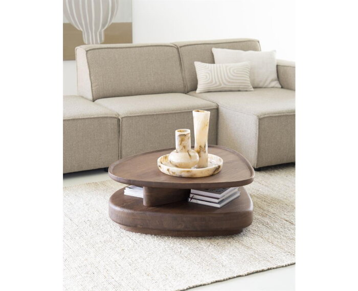 Eleonora Salontafel Nino 80x80cm - bruin