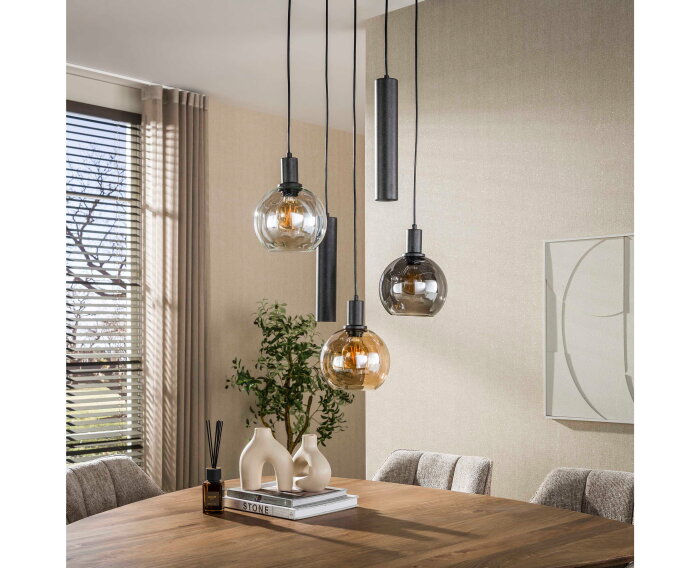 Hanglamp Sfera Tricolore getrapt 5L - Artic zwart