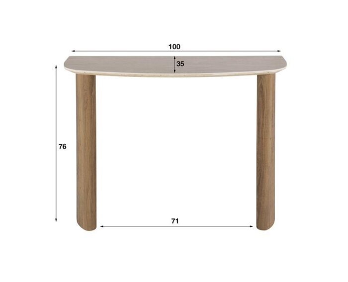 Kaptafel curvo Romano - Ceramic Travertine