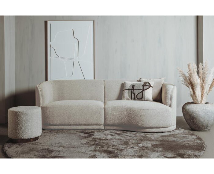 Leicester Sofa 240 round right - Copenhagen 900 Light Ivory