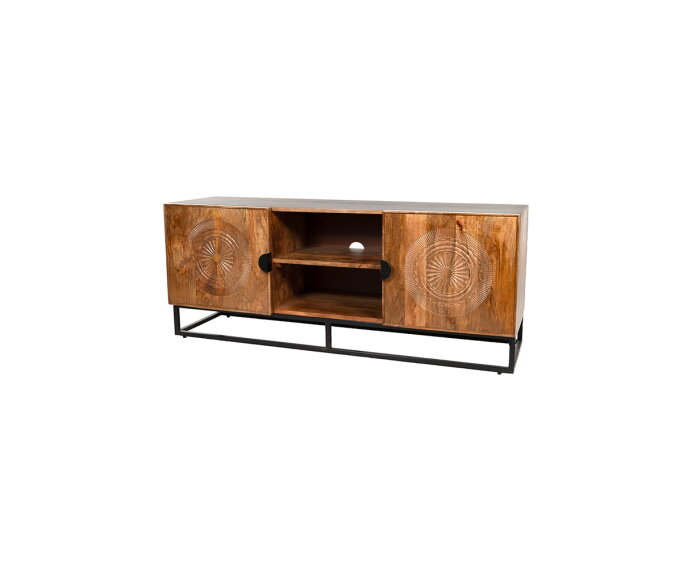 TV dressoir 150 met 2 deuren en 2 open vakken - Maya Collection