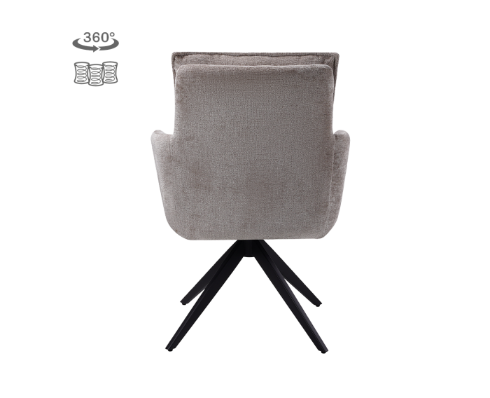 Tower Living Rosora Armstoel - HZ6068-04 beige (draaibaar)