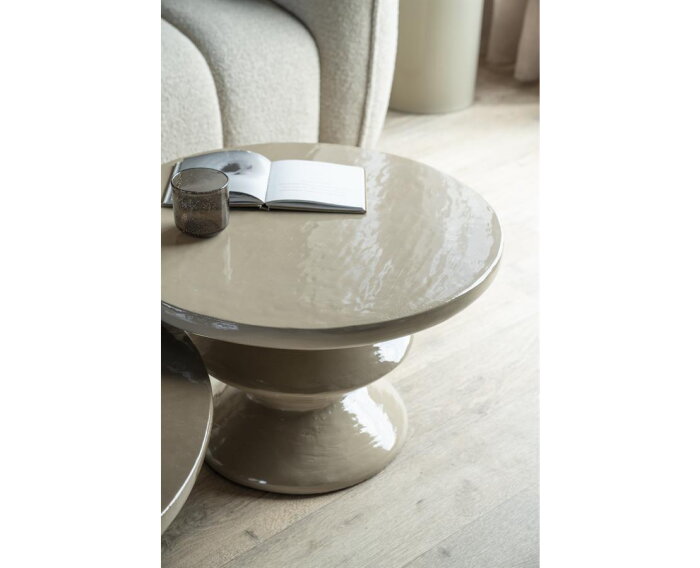 BY-BOO Circolo Salontafel rond large 60x60cm - Taupe