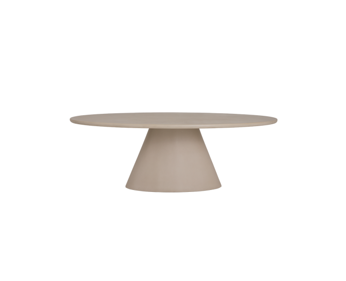 Eettafel Mello ovaal Beton 200x110 cm - Beige