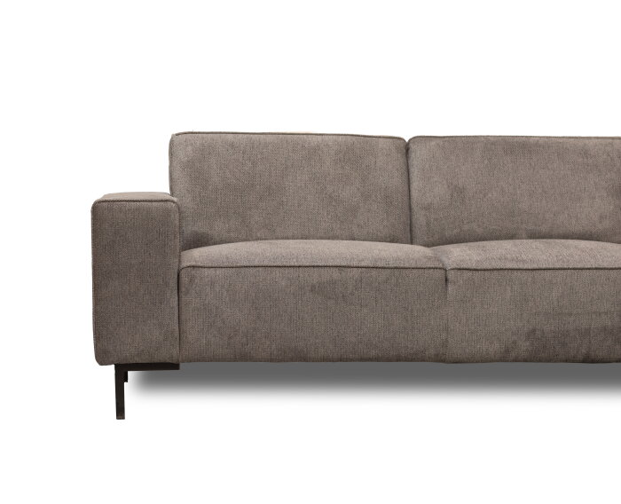 Hoekbank Riva Taupe - Glow 6 &ndash; Ottomane Rechts &ndash; 262x195 cm