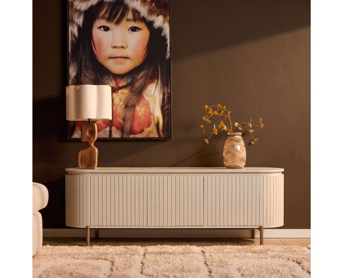 Tv meubel Solana Zand Mangohout 165 cm