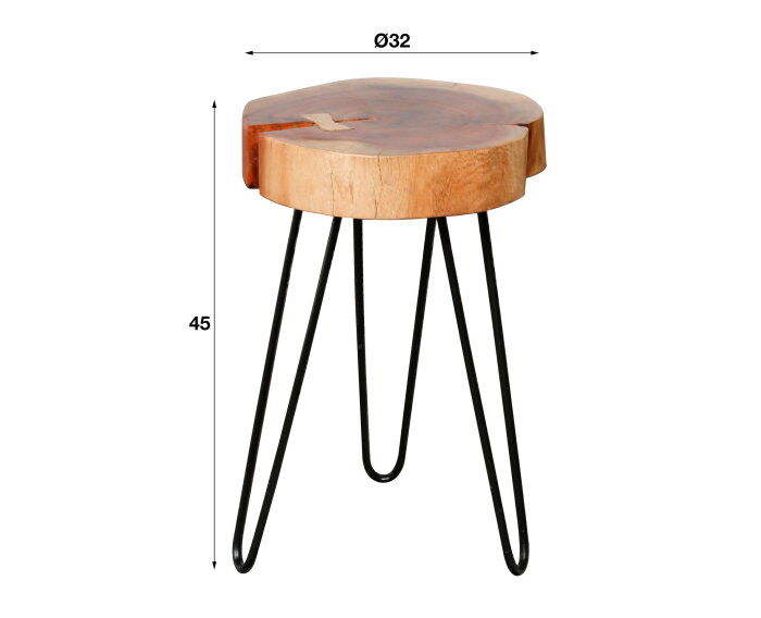 1x Bijzettafel Stam