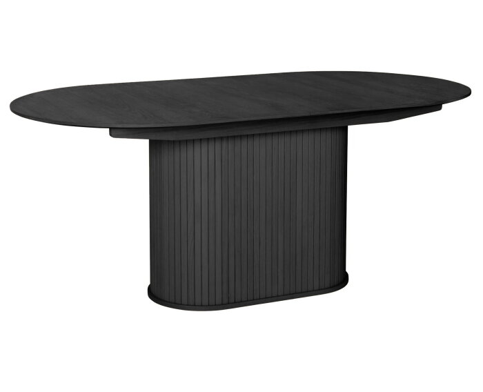 Eettafel Nola eikenhout Ovaal 95x180-230 CM - Zwart