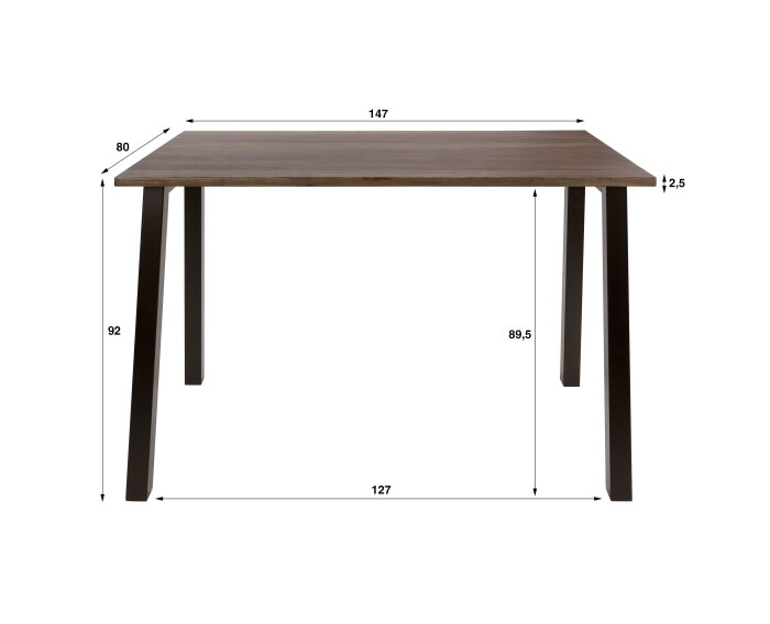 Bartafel Edge Pure 147 - Massief acacia bruin