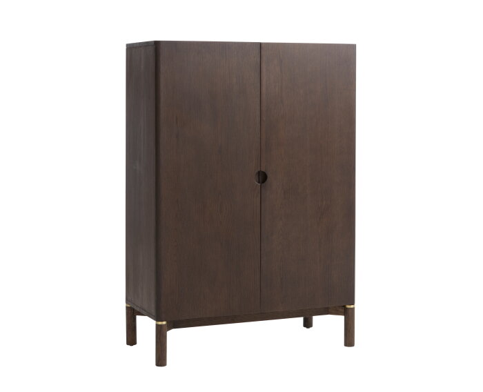 Opbergkast Arun eiken 90x46x130 cm - Espresso bruin