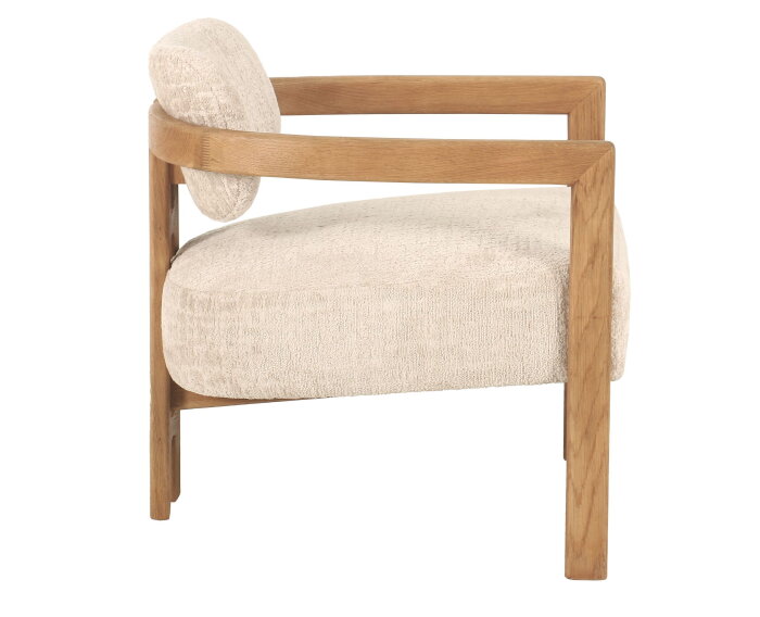 MUST Living fauteuil Kelly - Luxor Sand - Naturel - 75x73x73 cm