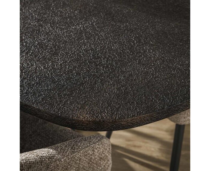 Eetkamertafel 180cm deens ovaal metallic - Grijs