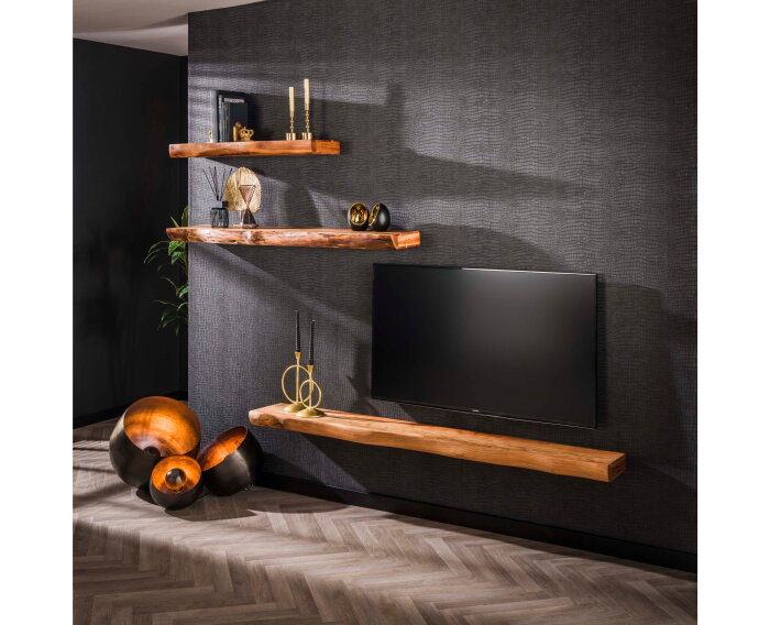 Wandplank Levita 200 cm acacia - naturel