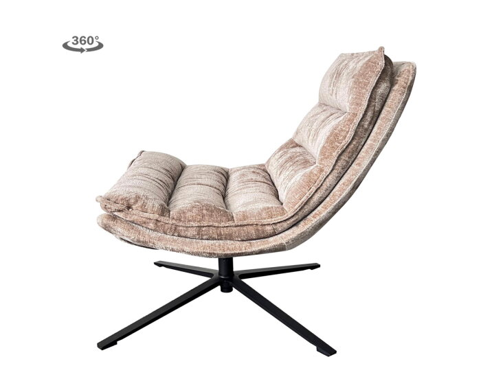 Venice Fauteuil - fabric BMG104 brown (draaibaar)