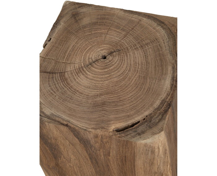 MUST Living bijzettafel Rio - teakhout stam - 38x25x25 cm