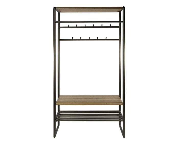 Garderobemeubel Luno roede XL - Poedercoat drift brown