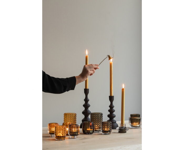 Twisted Kandelaar Metaal Brons 23cm - BePureHome