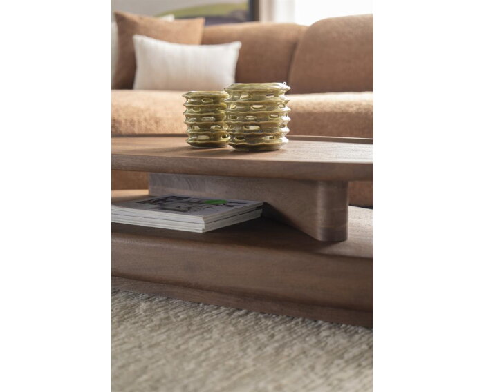 Eleonora Salontafel Nino organisch 140x65cm - bruin - Japandi