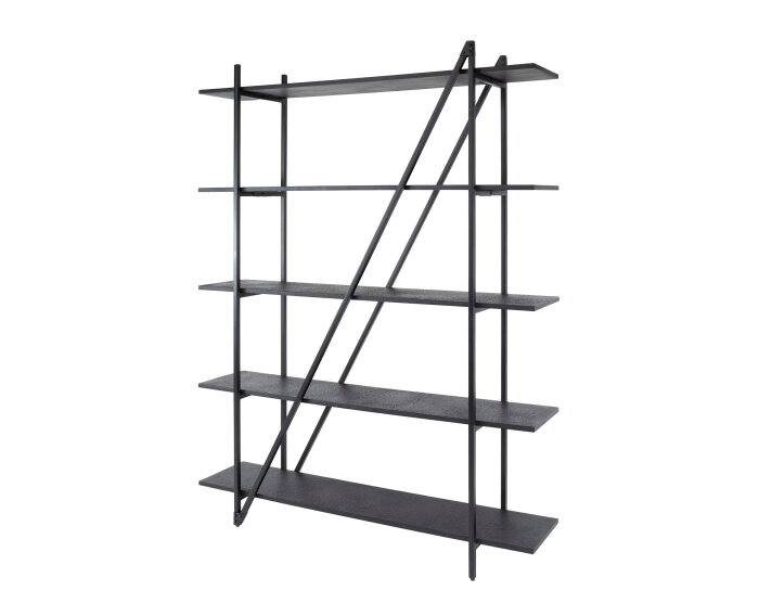 Wandkast 140cm 5 laags Piega - Grijs