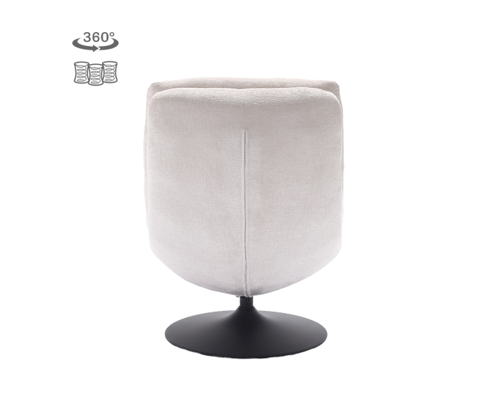 Fauteuil Marano draaibaar Harmony 02 - almond white