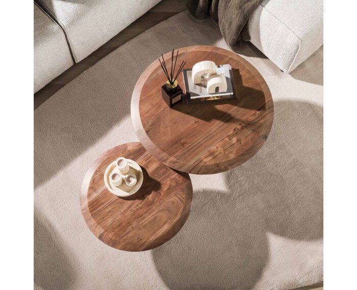 Salontafel Rona set/2 - Massief acacia bruin