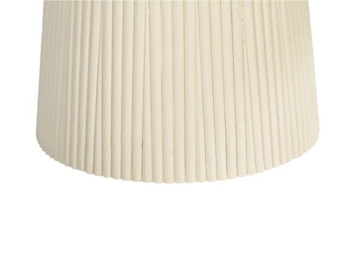 Salontafel Patrice rond set van 2 mangohout 80 cm & 60 cm - crême wit
