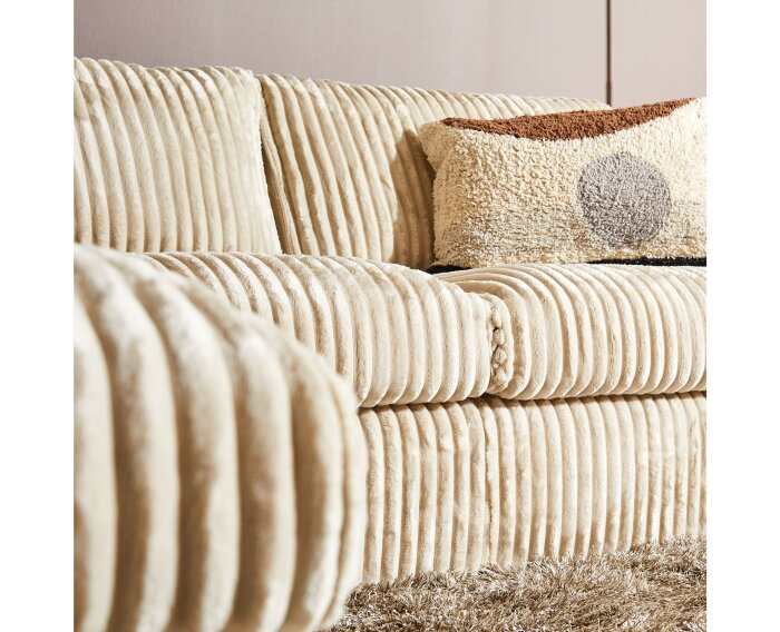 MySofa Teddy | 2,5 zits + Divan Rechts | Beige