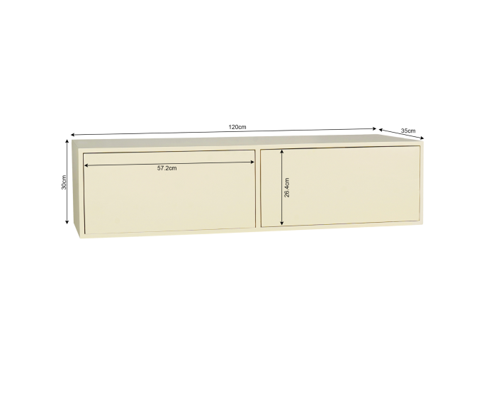 Zwevend tv meubel Vision Sand | 120 cm