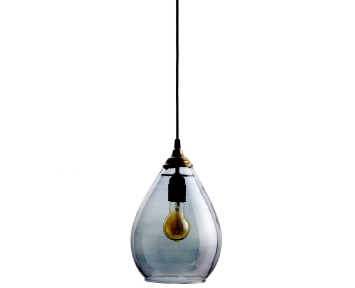 Simple Hanglamp Glas Medium Grijs - BePureHome