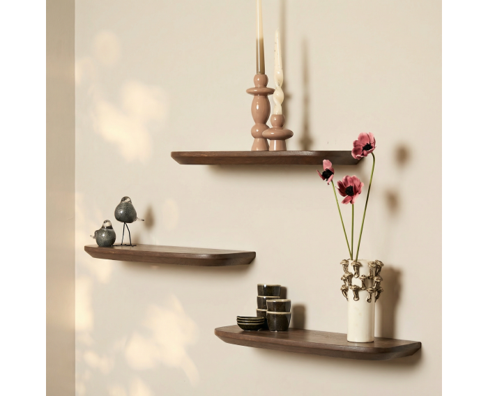 Wandplank Gusta Brown | 60 cm | Set van 3