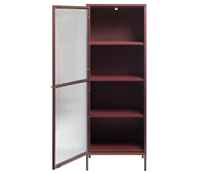 Vitrinekast Bronco tower 160 cm - Rood