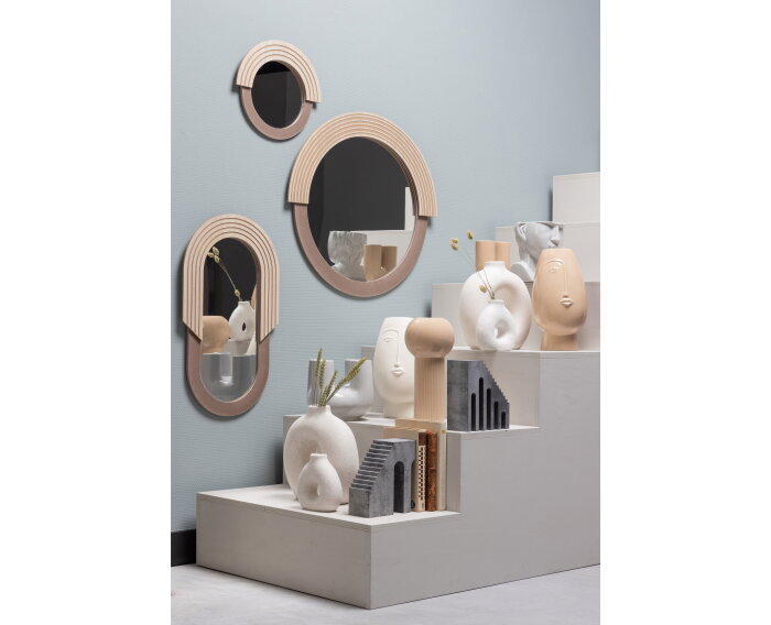 Hailey Spiegel Rond 57cm Naturel - WOOOD Exclusive