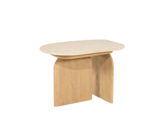 Bijzettafel Lova 60x38cm - naturel | Eleonora