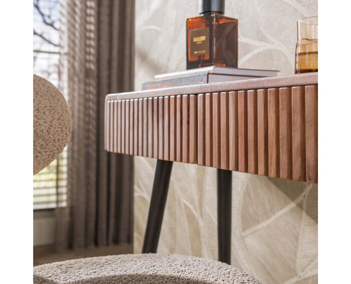 Hal-/kaptafel Carve 3L - Massief acacia bruin