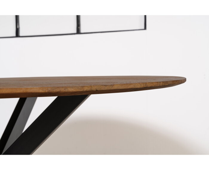 Eettafel Florence Rond mangohout 110x110 cm - Bruin | Gezandstraald