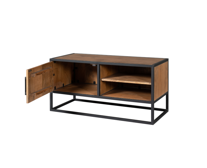Tv meubel Denver | Mangohout en staal | 100 cm