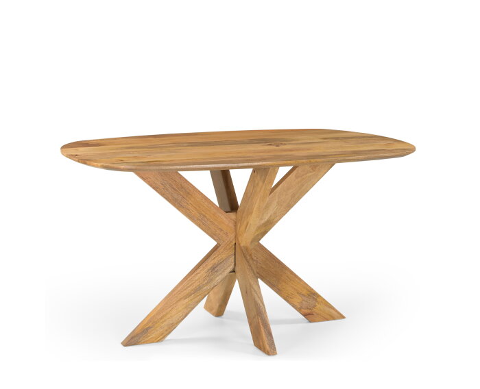 Eettafel Deens Ovaal Runa met Houten Onderstel 140