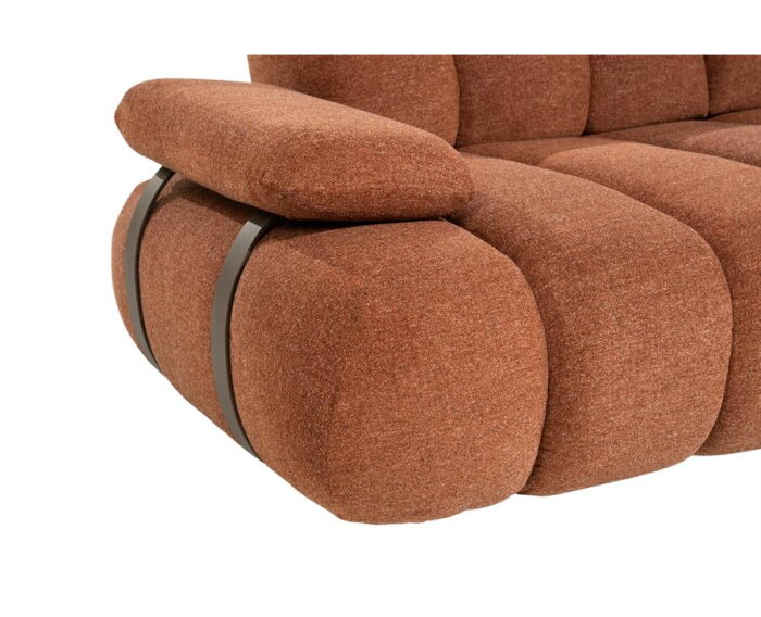 SEVN Hel&egrave;ne 2-zitsbank Rhapsody Burnt Brick - 252x107 cm- Zelf samen te stellen
