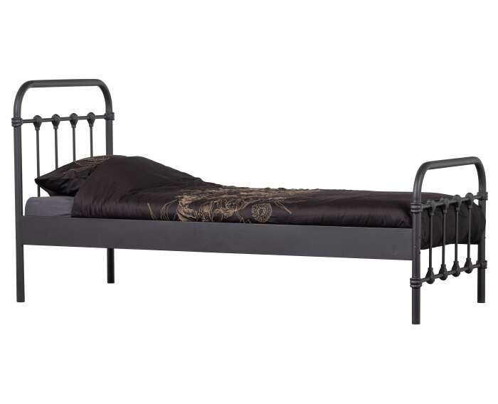 Moos Bed Metaal Zwart 90x200 Cm - WOOOD