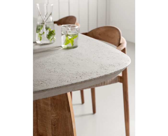 DTP Home Nova eettafel Deens ovaal Travertin 220x110 cm - Beige
