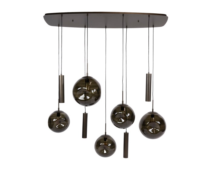Hanglamp Stellar pendel 5+4L - Sienna bruin
