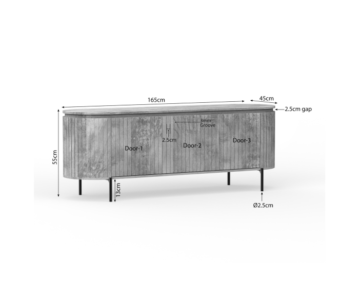 Tv meubel Solana | 165 cm | Naturel