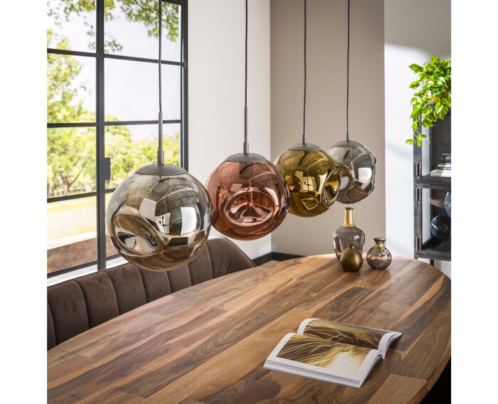 Hanglamp Stellar 4 lampen - Oud zilver