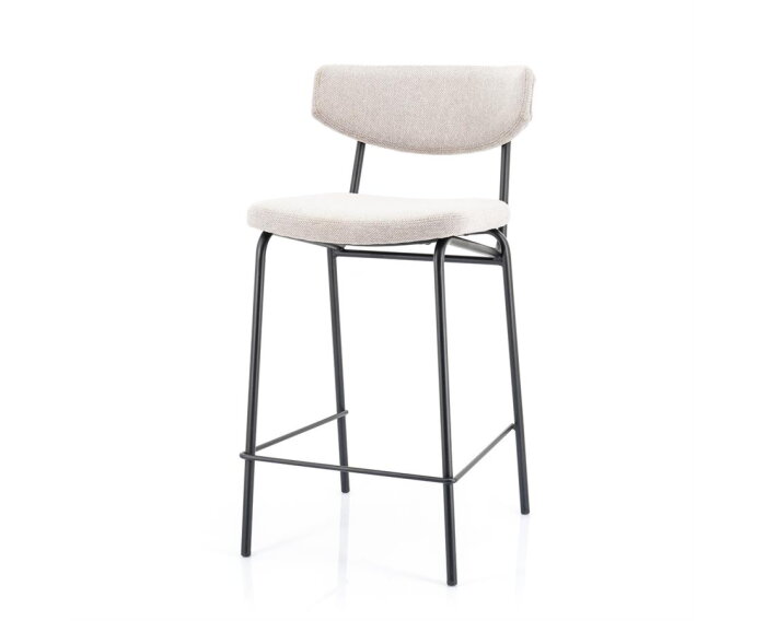 Taupe barstoel industrieel stof